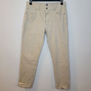 Johnnie-O Mens Tan Sawyer Chino Pants Flat Front Cotton Spandex Size 32x30 Soft